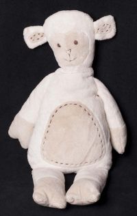 Pottery Barn Kids Stitched Baby Lamb Sheep White Plush Lovey